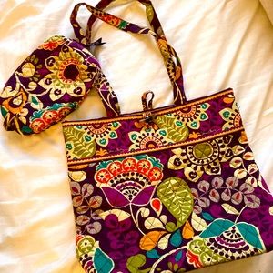 Vera Bradley Tote and Make-up Bag combo